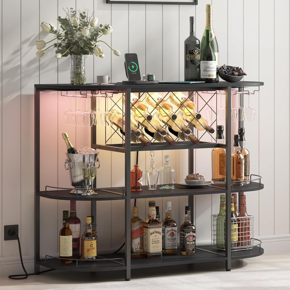Lighting & Home Decor Studio - Meja Kopi 3-Tingkat Warna Hitam dengan
