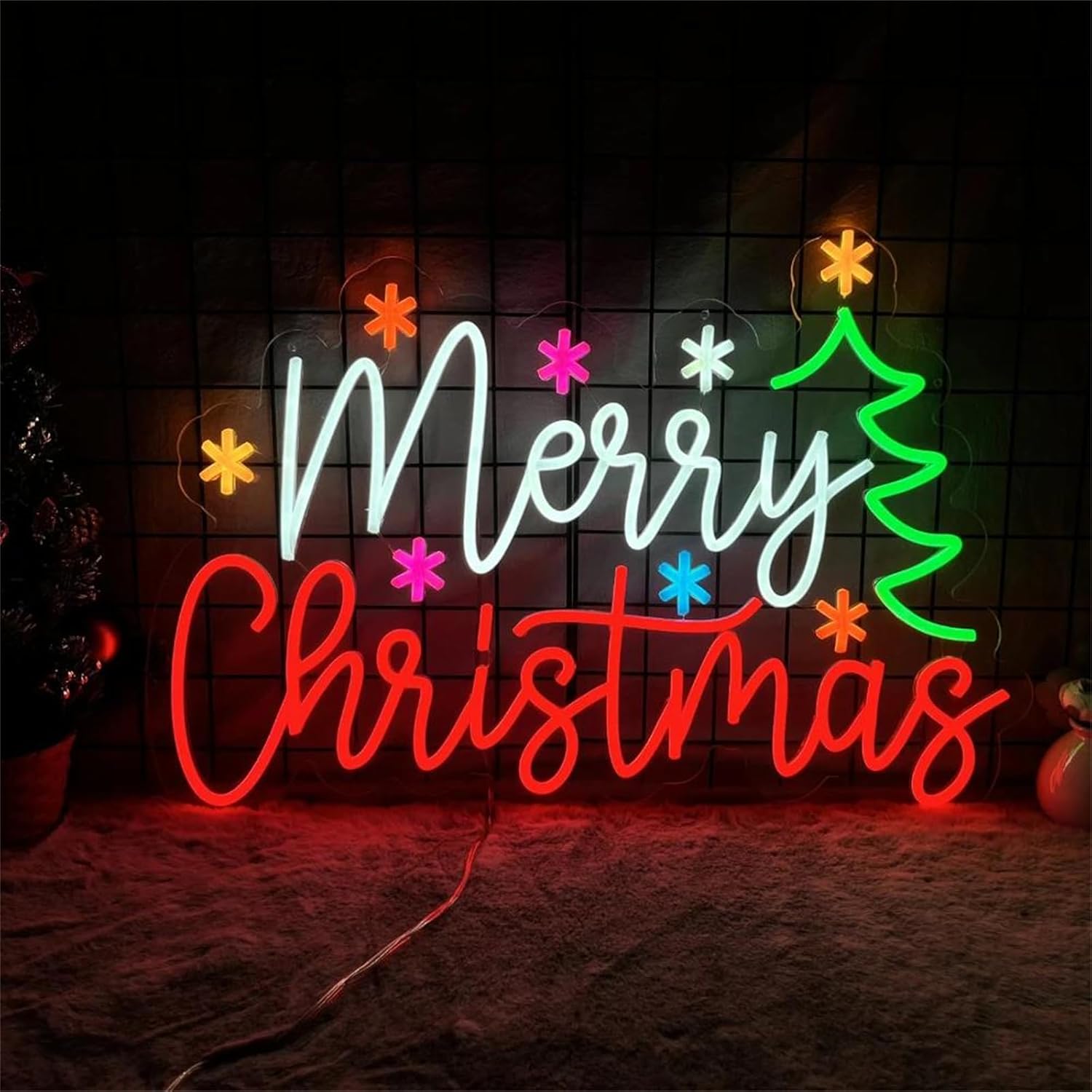 Lighting Decoration Ideas For Home - Lampu Neon Selamat Natal dengan Bintang