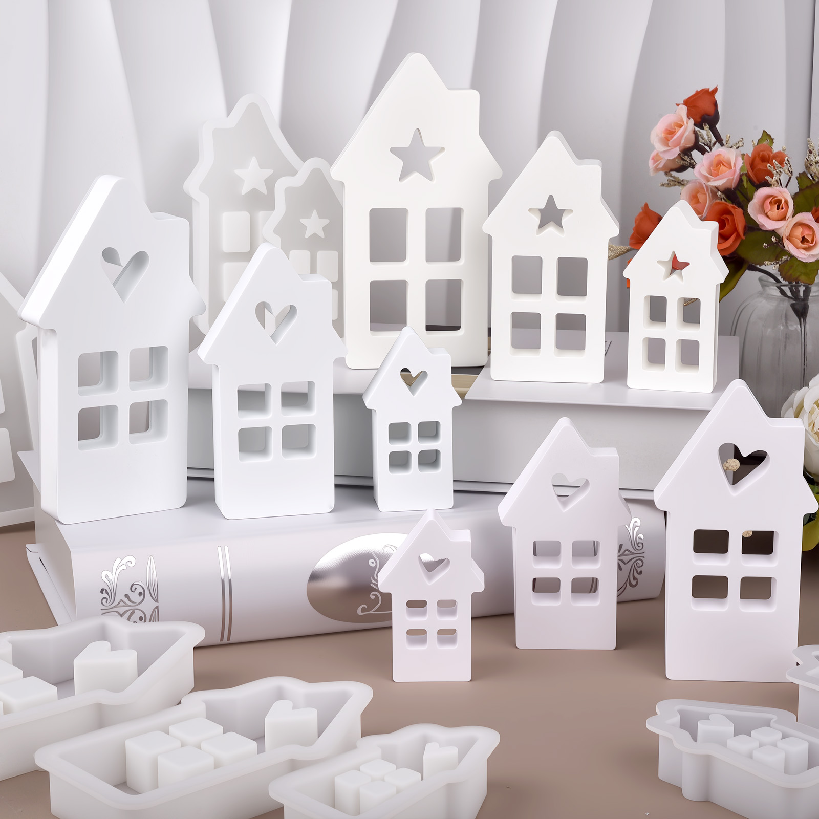 Lighting Decor House - Cetakan Silikon Rumah Hati Bintang Cetakan