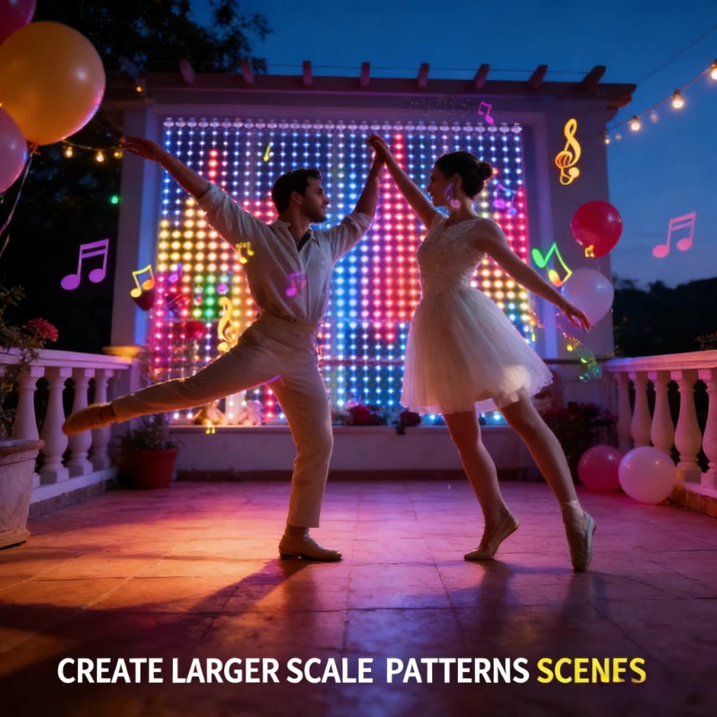 Lighting Decor For Wedding - Lampu Tirai Pintar 400LED, Lampu String
