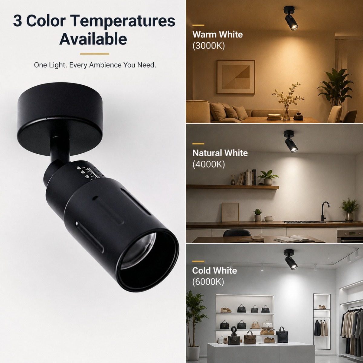 Lighting Gallery - JOYINLED Lampu Rel Zoomable 9W, 3