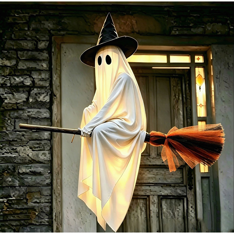 Lighting Decor House - Hiasan Halloween Sapu Terbang dan Hantu,