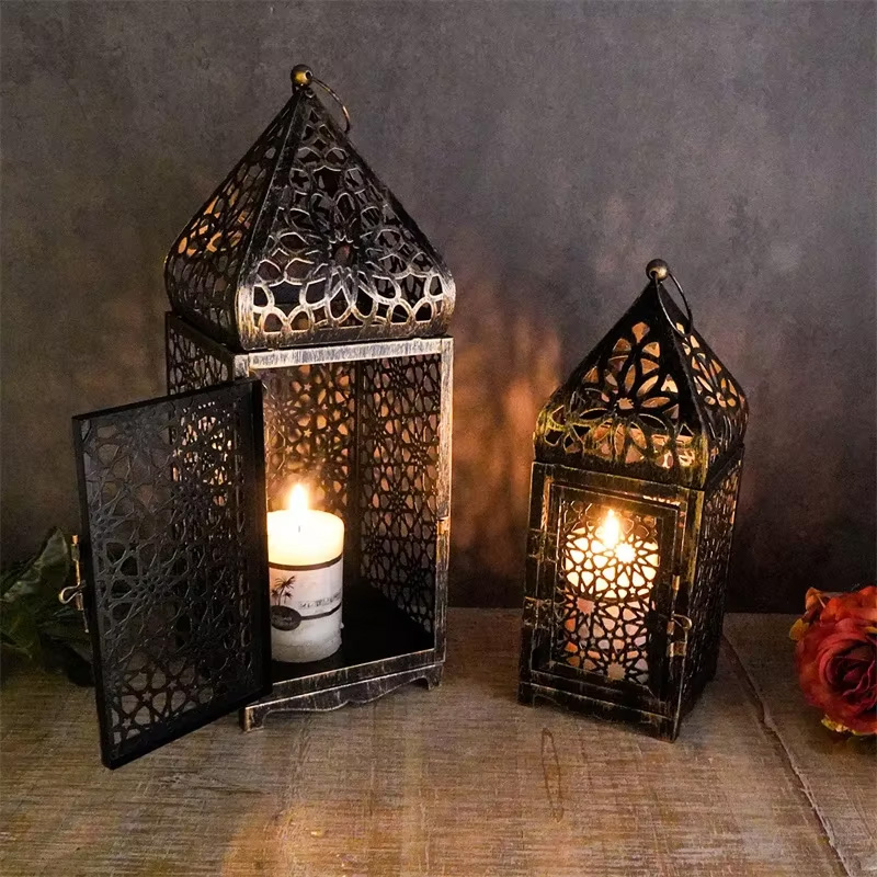 Lighting Decoration Ideas For Home - Lampu Lentera Lilin Vintage Logam Arab