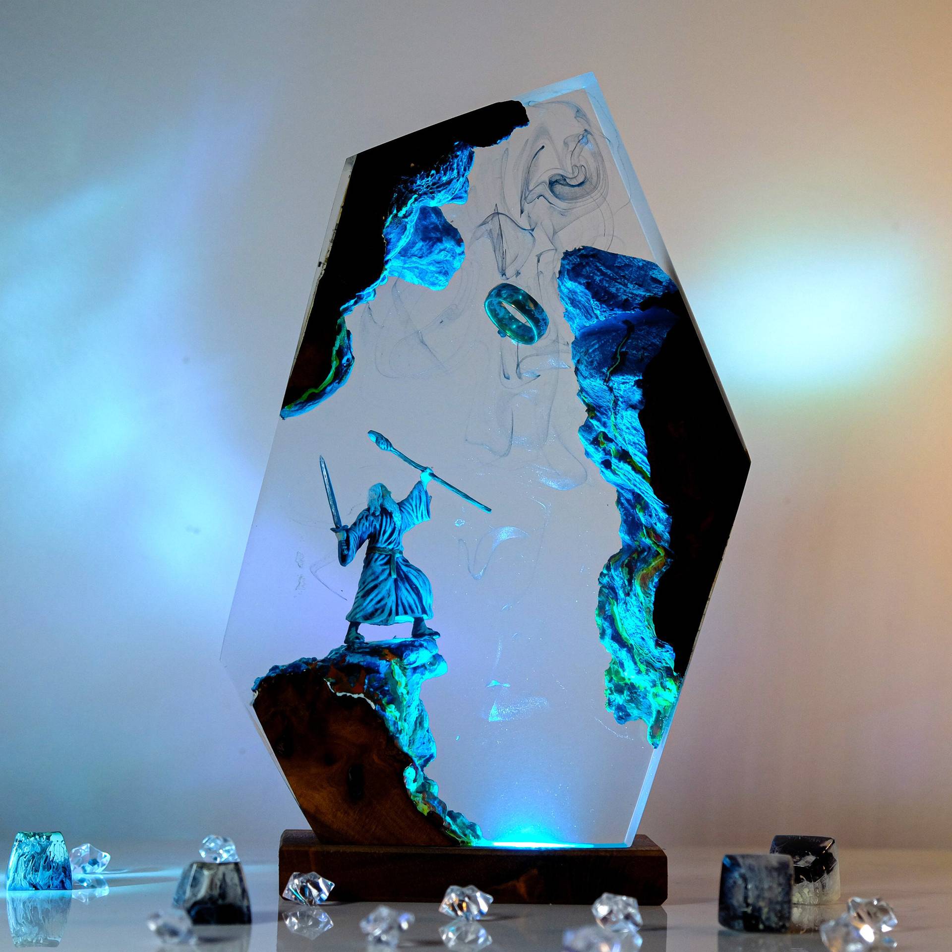 Lighting Decor For Wedding - Lampu Resin Figur Adegan Film Cincin