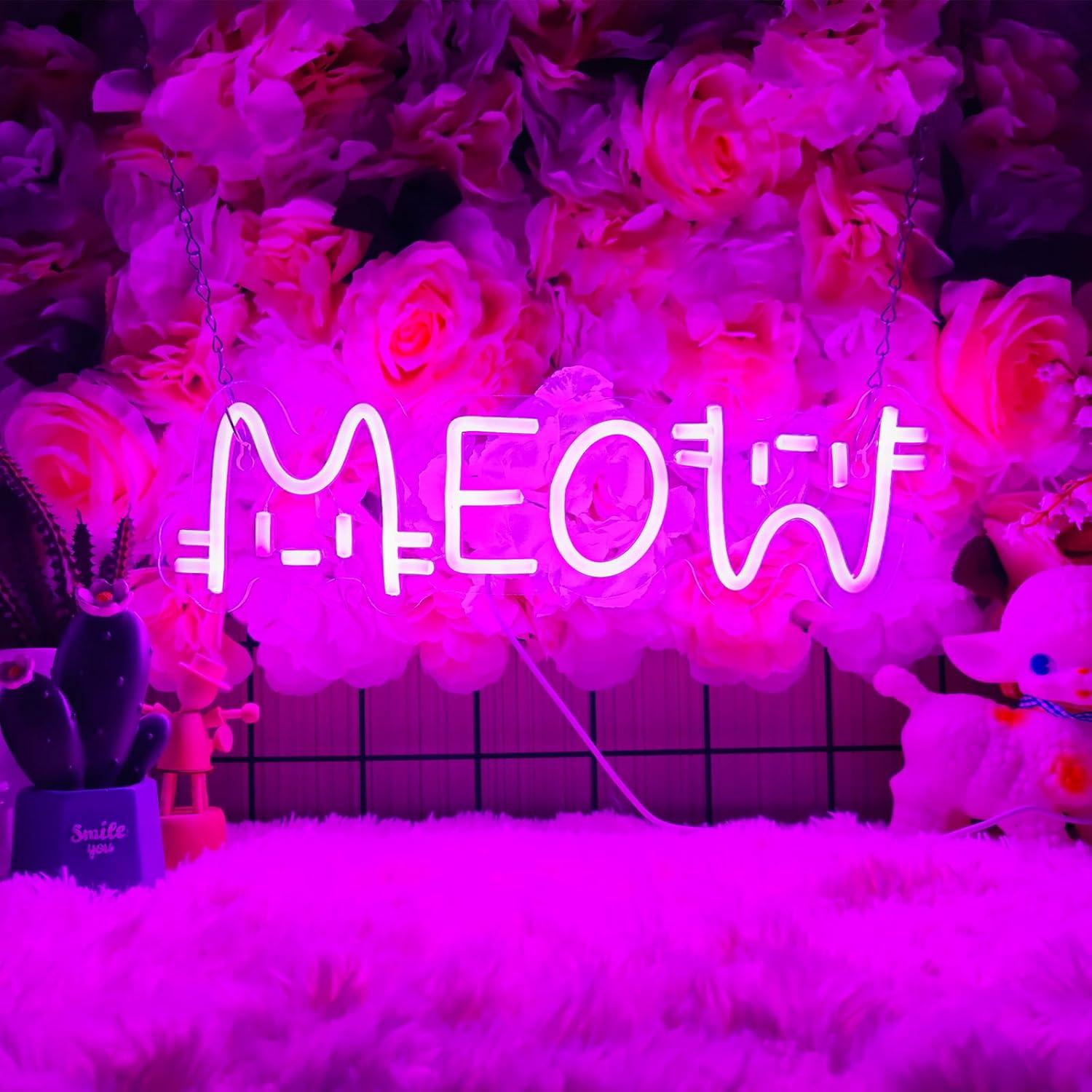 Lighting Decor Store - Lampu Neon LED Meow Bertenaga USB,