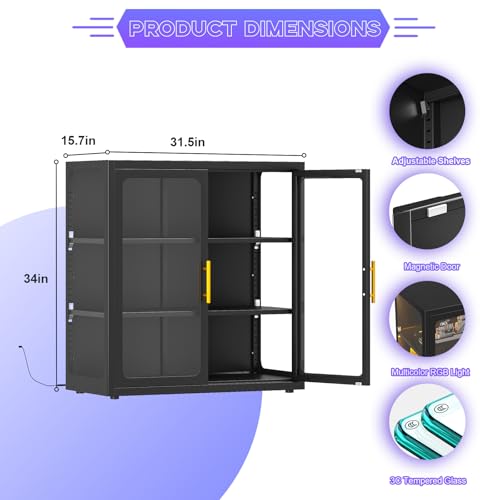 Lemari Pajangan dengan Pintu K - Lighting & Home Decor Studio ulasan dan harga