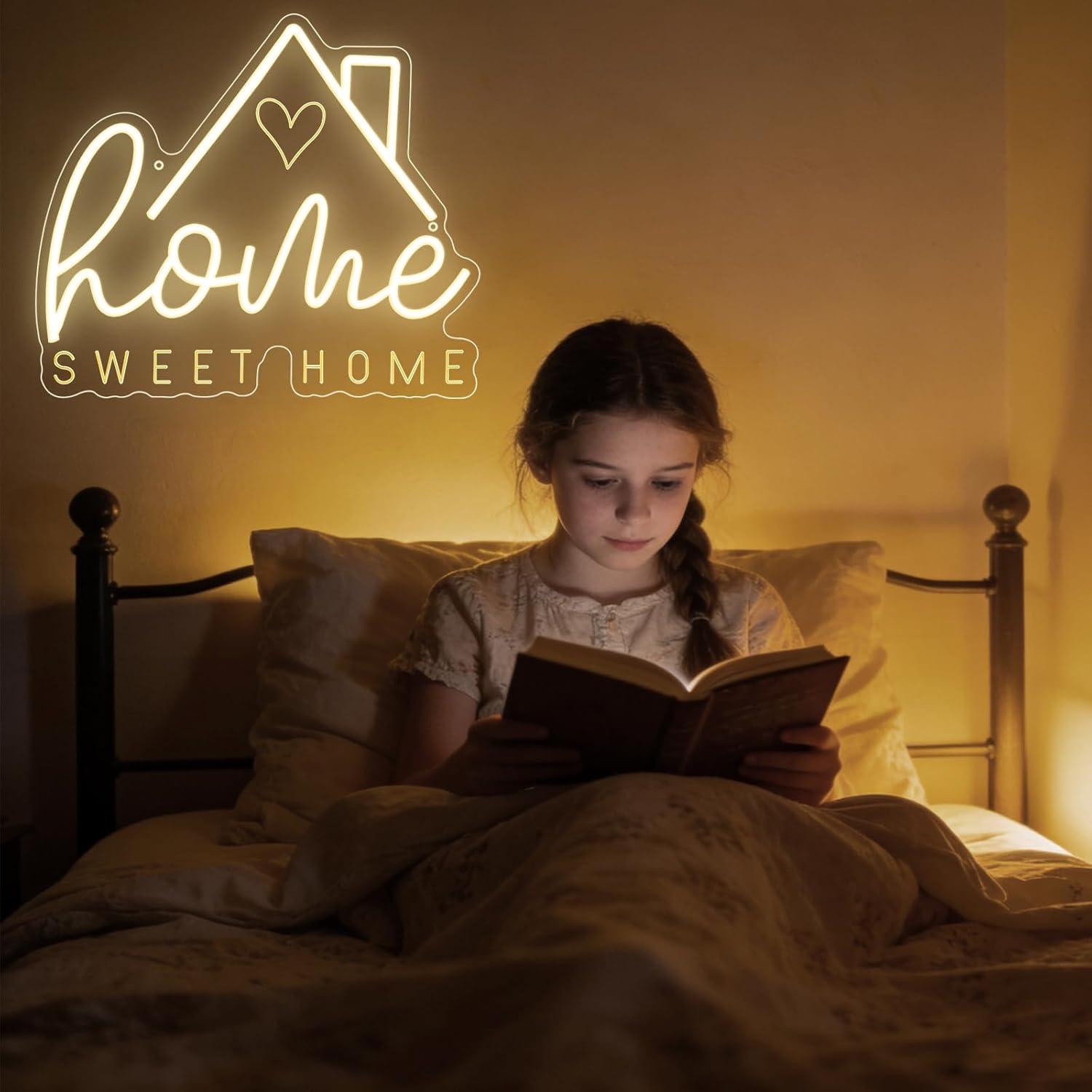 Lampu LED Neon Sweet Home USB  - Lighting Decor House ulasan dan harga