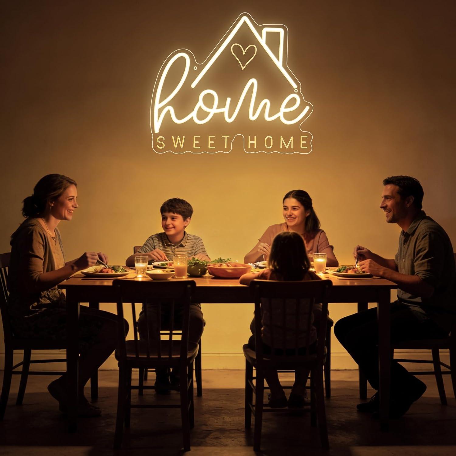 Lampu LED Neon Sweet Home USB  - Lighting Decor House ulasan dan harga