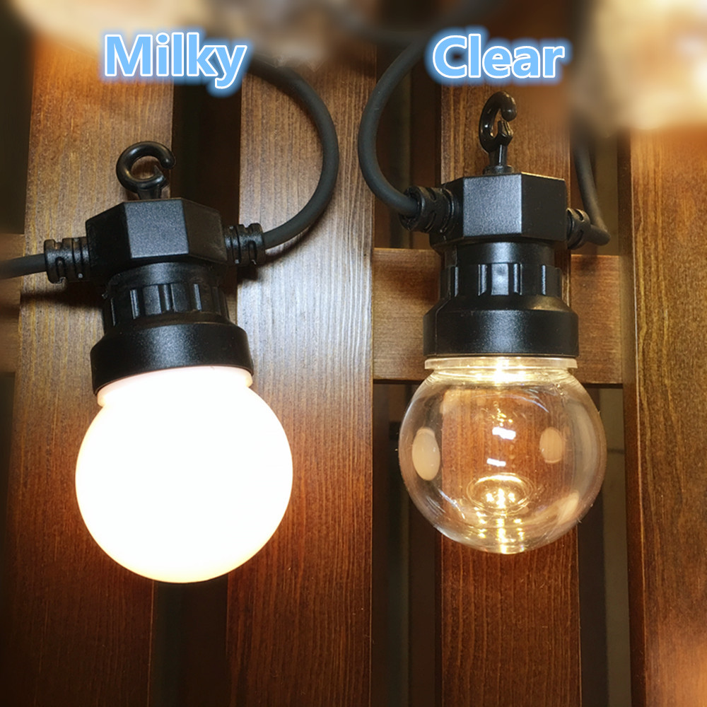 Lampu Tali Bola Bening LED Bol - Outdoor Lighting Wedding Decor ulasan dan harga
