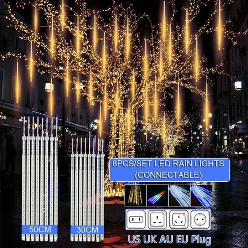 Lampu setrip LED 8 tabung huja - Outdoor Lighting Wedding Decor ulasan dan harga