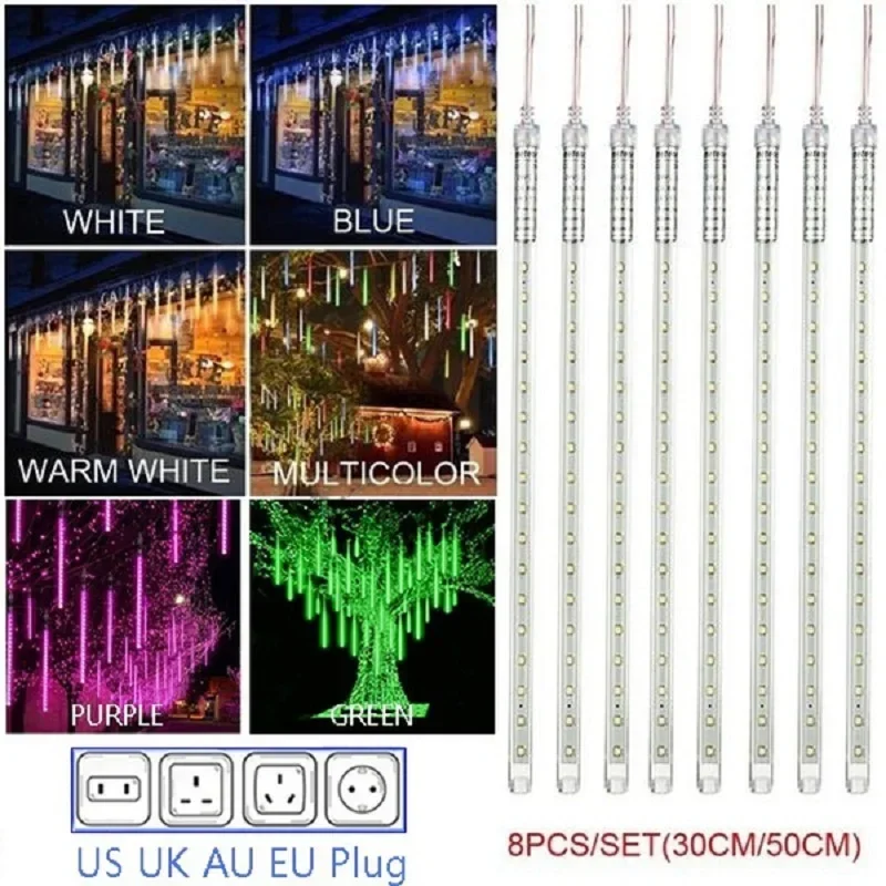 Lampu setrip LED 8 tabung huja - Outdoor Lighting Wedding Decor ulasan dan harga