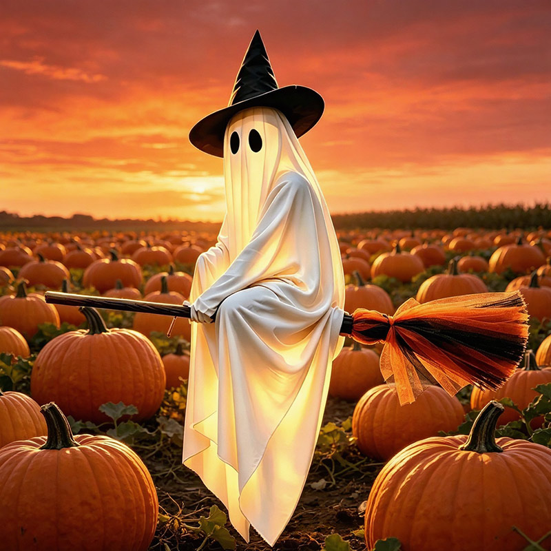 Hiasan Halloween Sapu Terbang  - Lighting Decor House ulasan dan harga