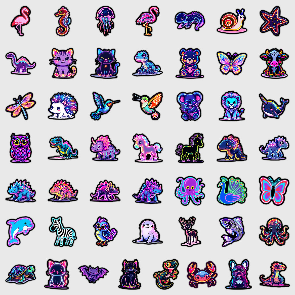 50 Buah Stiker Grafiti Hewan L - Lighting Decor Store ulasan dan harga