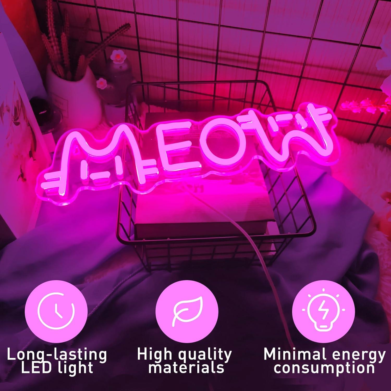 Lampu Neon LED Meow Bertenaga  - Lighting Decor Store ulasan dan harga