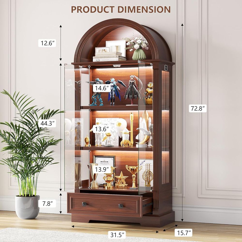Lemari Pajangan Kaca dengan La - Lighting & Home Decor Studio ulasan dan harga
