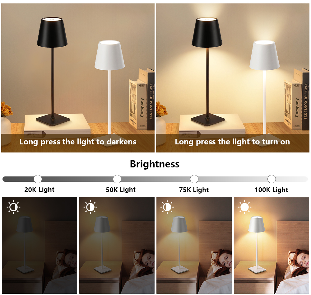 Lampu Meja LED Isi Ulang Nirka - Decor Lighting & Decor Fires Photos ulasan dan harga