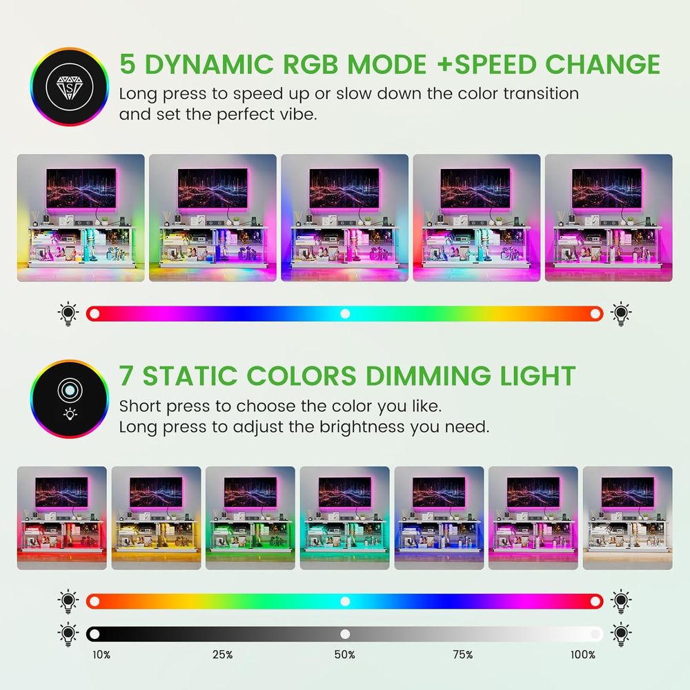 Meja TV Kaca 71 inci dengan St - Lighting & Home Decor Studio ulasan dan harga